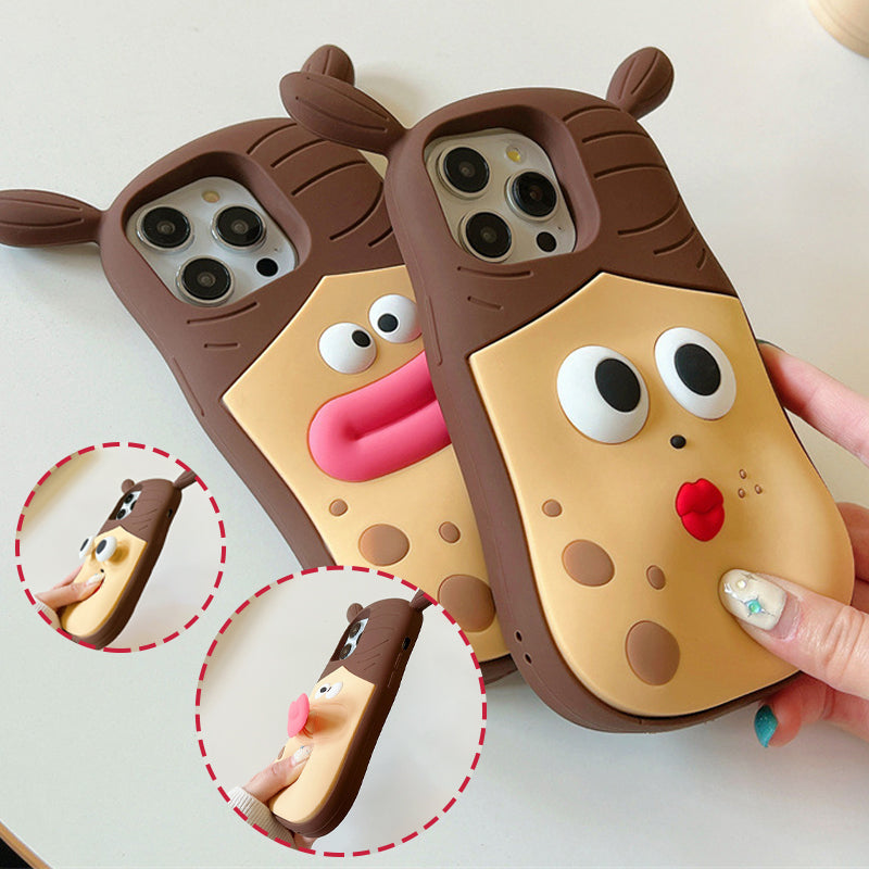 Stylowe etui na telefon z zabawnym 3D rysunkowym wzorem