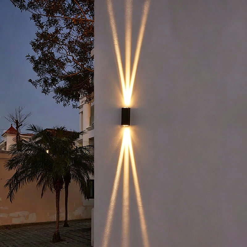 Lampa ścienna LED oświetlenie zewnętrzne wodoodporna nowoczesna prostokątna