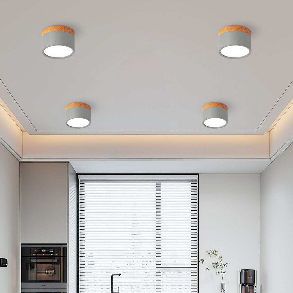 Nowoczesna lampa sufitowa LED cylindryczna typu plafon