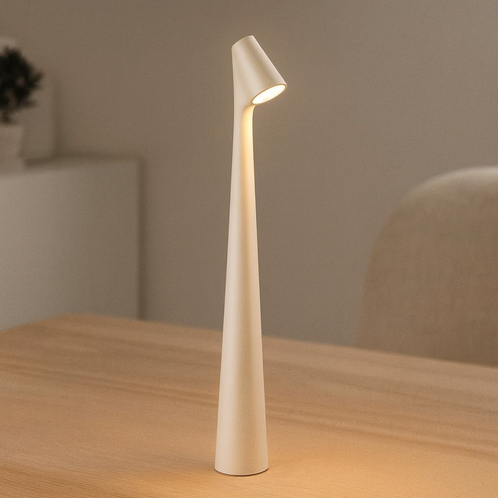 Kompaktowa lampa stołowa LED bezprzewodowa z regulacją jasności
