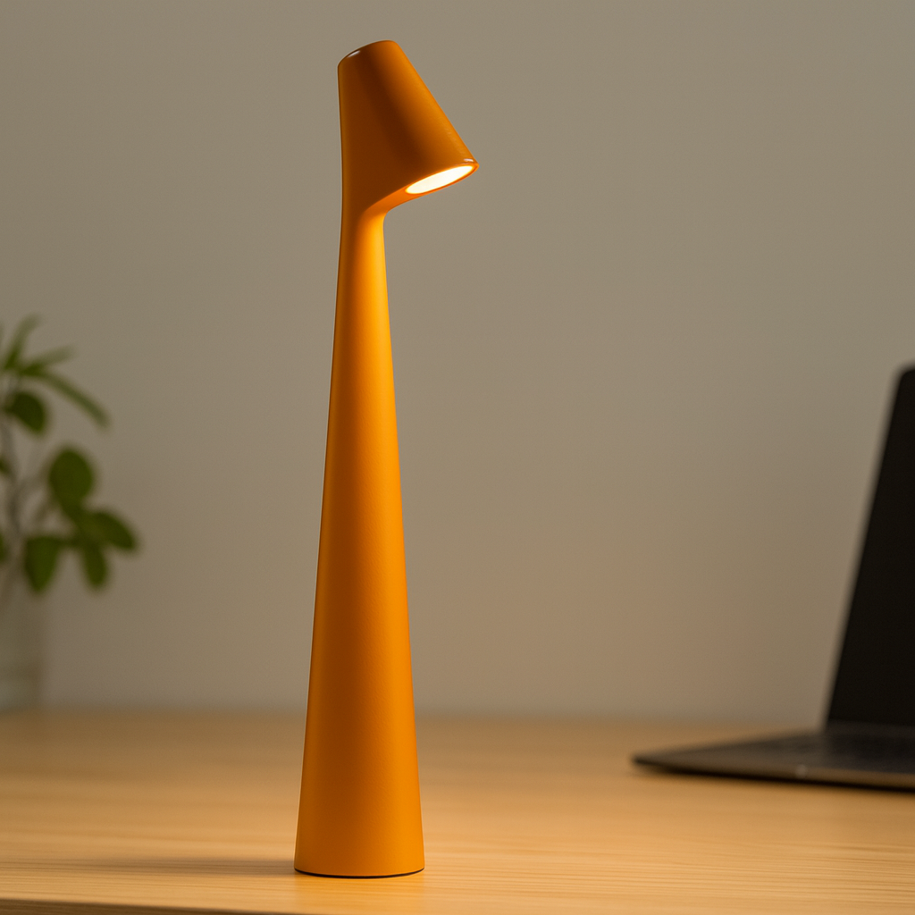 Smukła przenośna bezprzewodowa lampka biurkowa LED USB