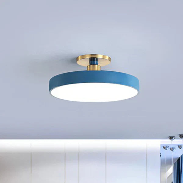 Nowoczesna lampa sufitowa skandynawska okrągła minimalistyczna