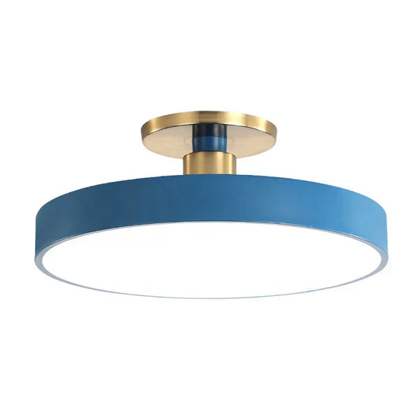 Stylowa okrągła lampa sufitowa LED w skandynawskim stylu
