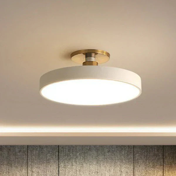 Ciepła Okrągła Lampa Sufitowa LED – Nowoczesne Oświetlenie do Salonu i Sypialni