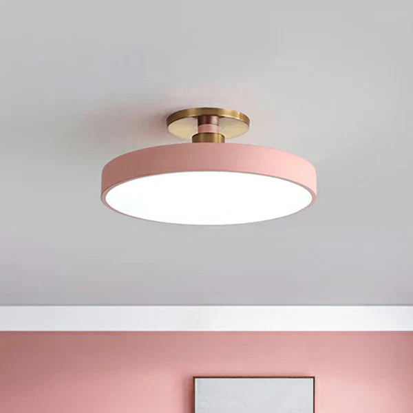 Stylowa okrągła lampa sufitowa LED w skandynawskim stylu