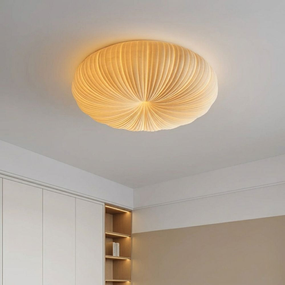 Minimalistyczna lampa sufitowa LED do wnętrz, do montażu podtynkowego, o okrągłym kształcie