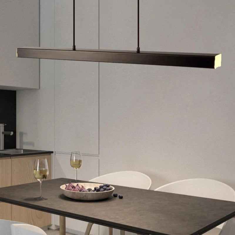 Smukła designerska nowoczesna lampa wisząca LED liniowa – Funkcjonalne oświetlenie liniowe