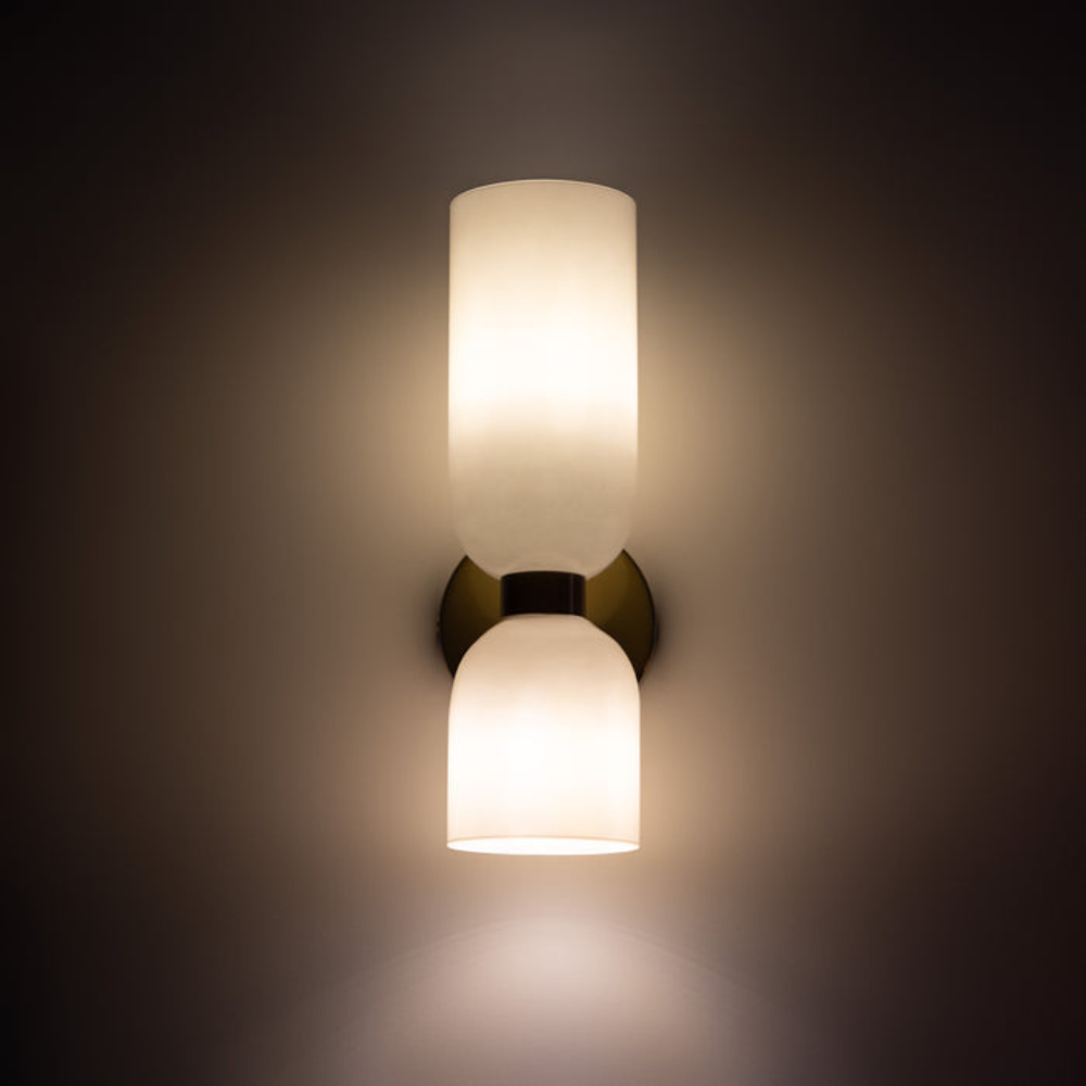 Oszczędność miejsca lampa ścienna LED o okrągła podwójna głowica