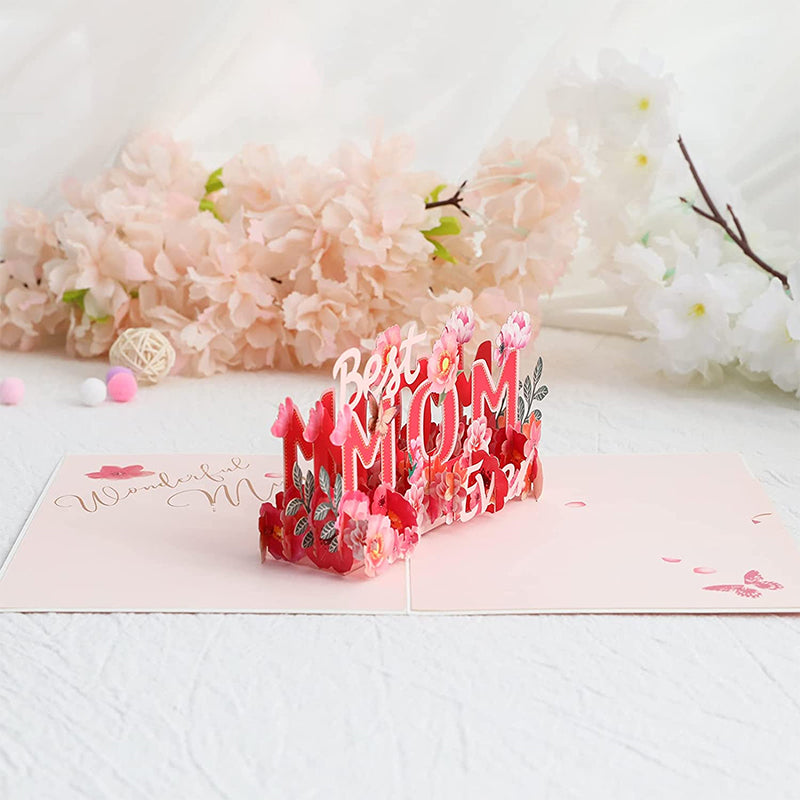 Piękna kartka 3D pop up prezent na Dzień Matki
