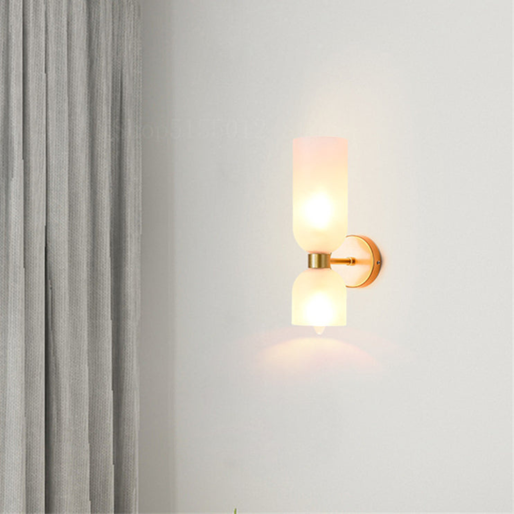 Oszczędność miejsca lampa ścienna LED o okrągła podwójna głowica