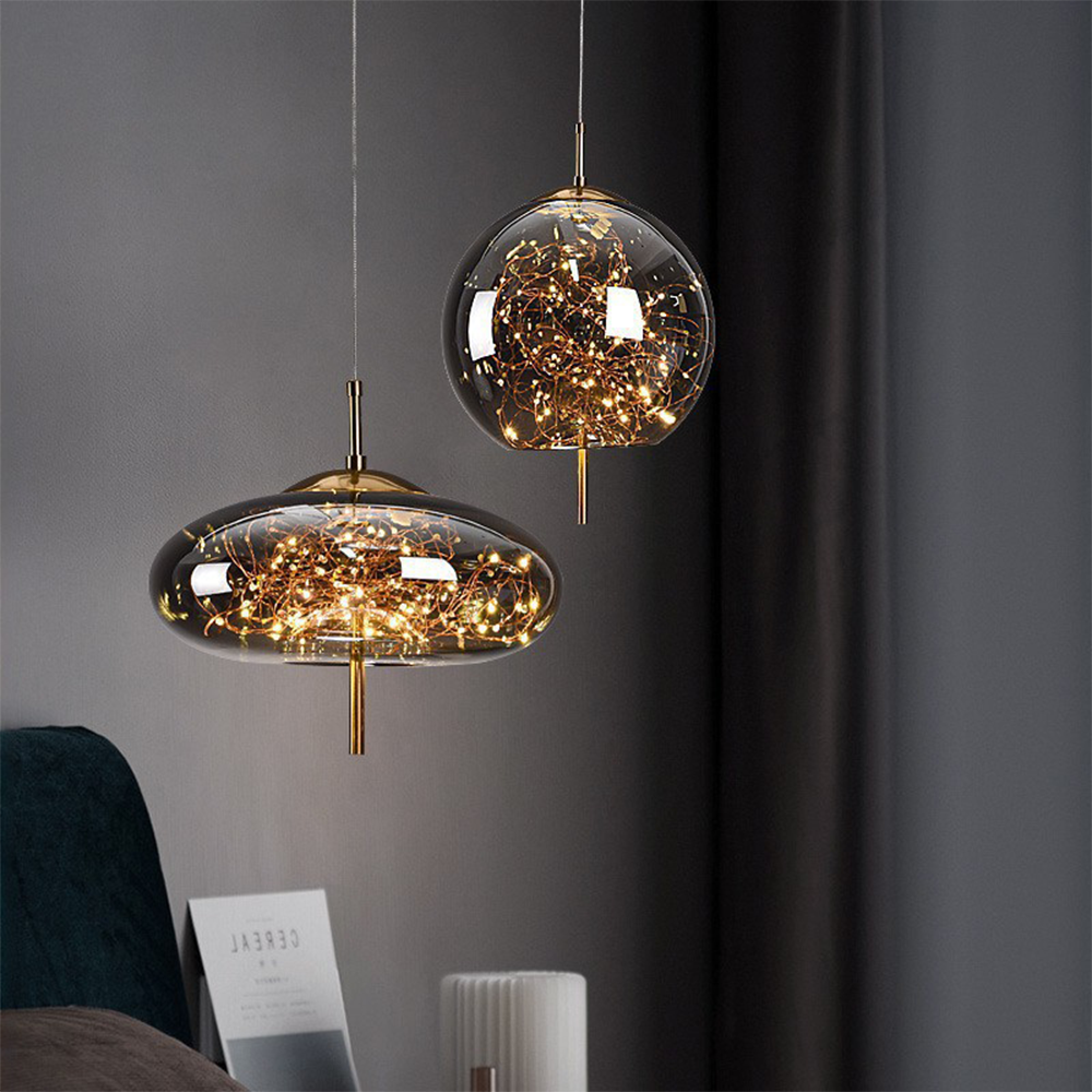 Nowoczesna szklana lampa sufitowa LED – idealna do przestrzeni domowych