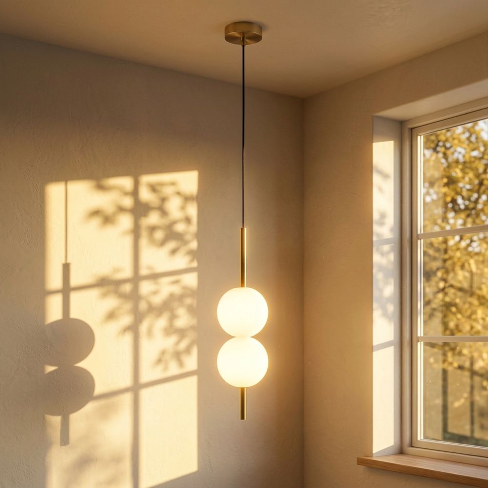 Minimalistyczna wisząca lampa sufitowa LED w stylu skandynawskim z regulowaną długością