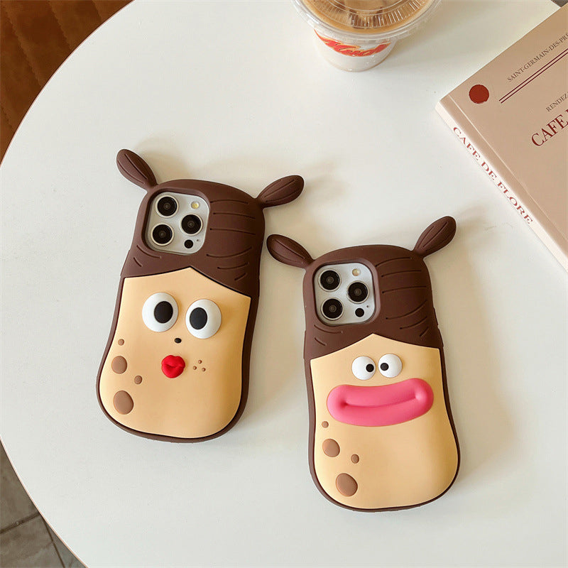 Stylowe etui na telefon z zabawnym 3D rysunkowym wzorem