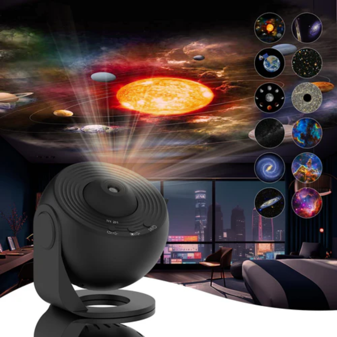 Kreatywny projektor HD 360° z galaktyką i obracającym się światłem gwiazd