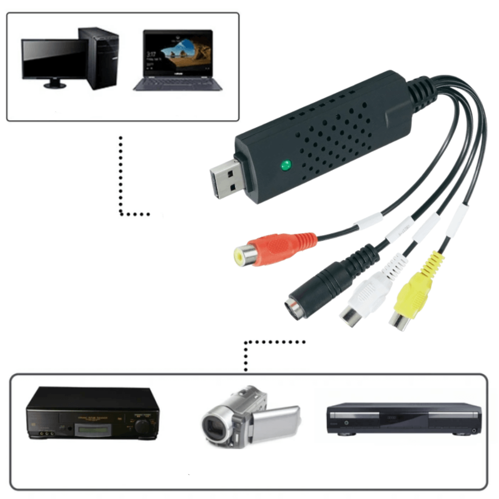 Przenośny Zaawansowany Konwerter VHS na Cyfrowy USB