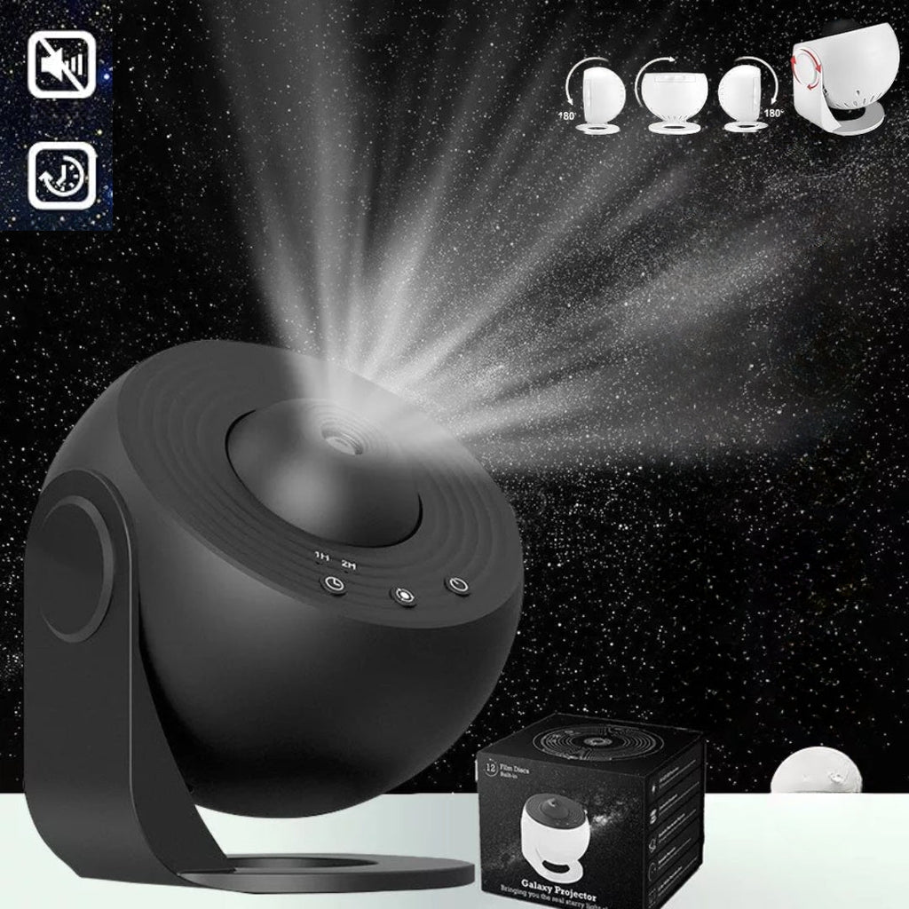 Kreatywny projektor HD 360° z galaktyką i obracającym się światłem gwiazd