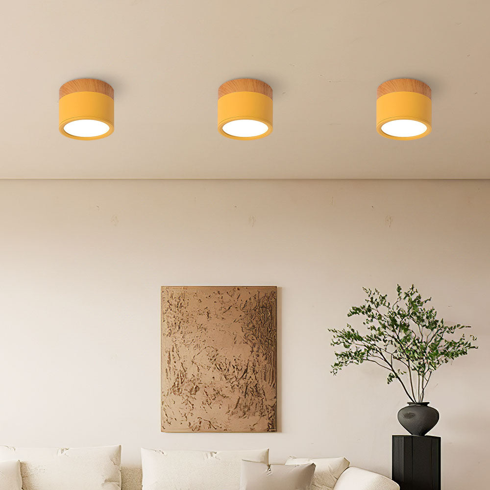 Nowoczesna lampa sufitowa LED cylindryczna typu plafon