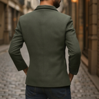 Męski Dopasowany Płaszcz Styl Vintage Krótki Styl Casual