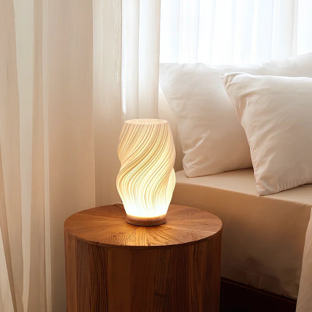 Stylowa lampa stołowa wave creast LED do nowoczesnych wnętrz