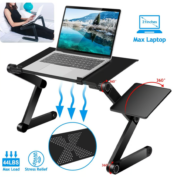 Wszechstronny smukły obrotowy stojak na laptopa 360°