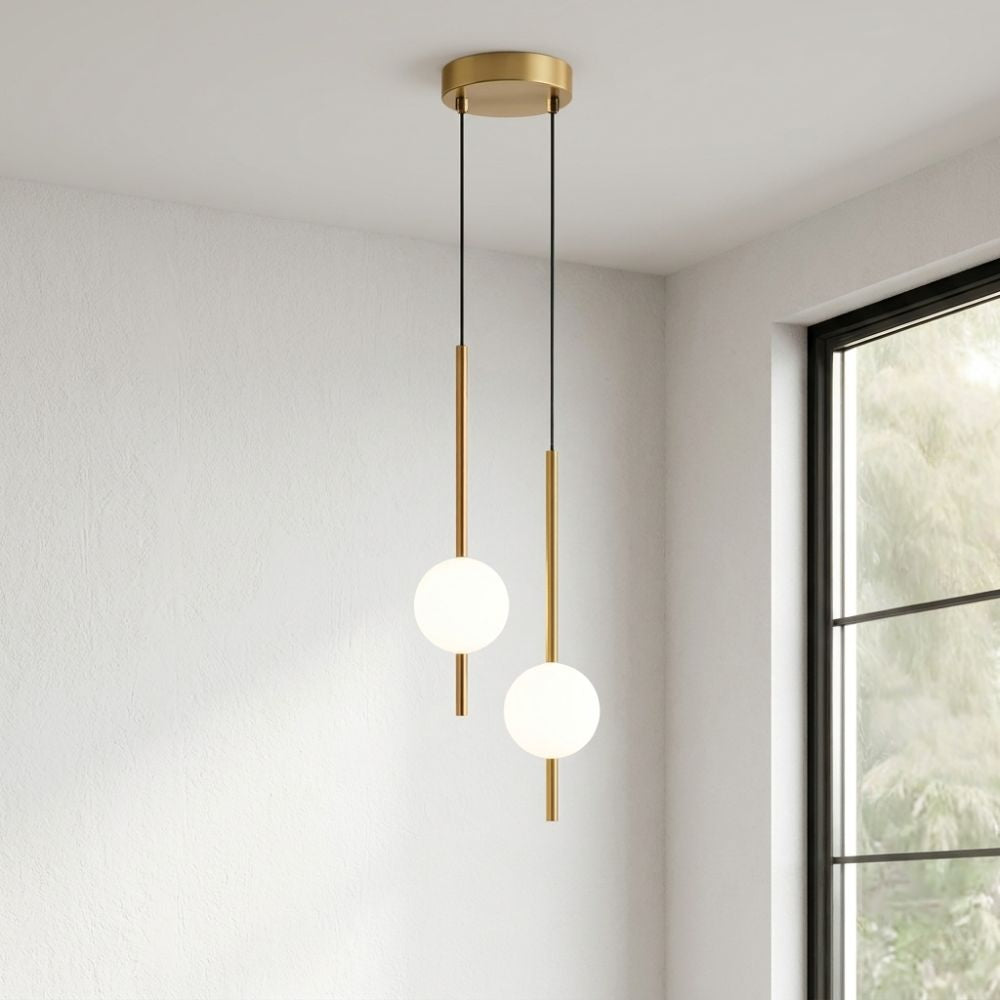 Minimalistyczna wisząca lampa sufitowa LED w stylu skandynawskim z regulowaną długością