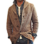 Męska Kurtka Smart Casual Styl Kardiganu Z Klasycznym Kołnierzem