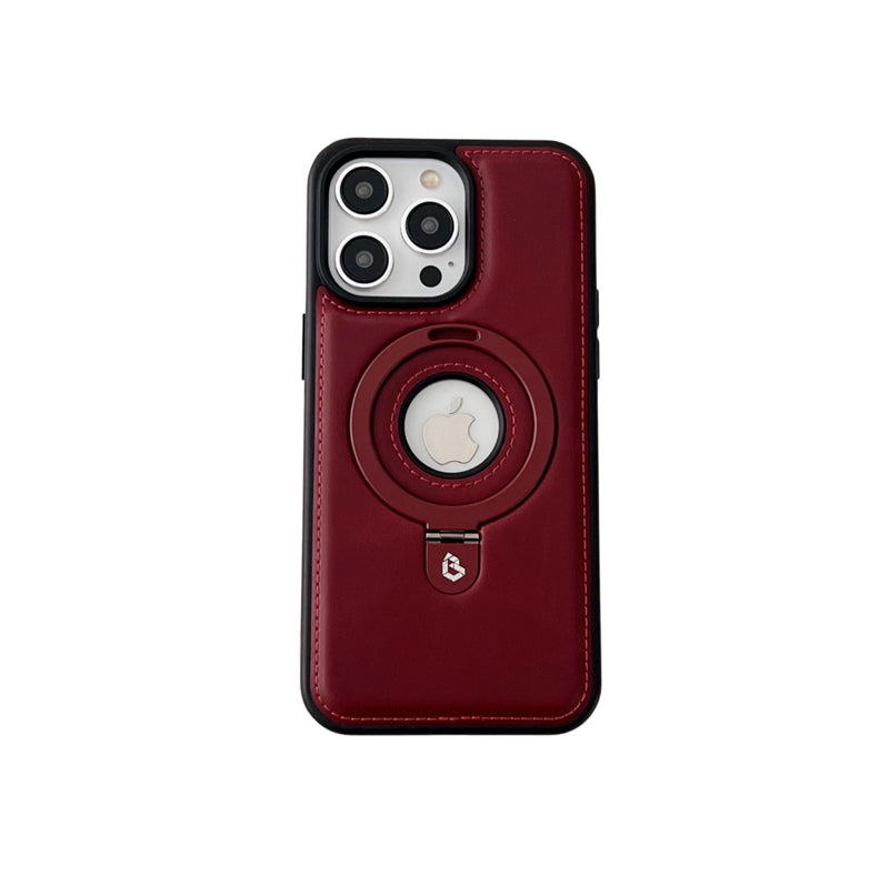 Skórzane etui na telefon z podstawką - Smukłe etui ochronne