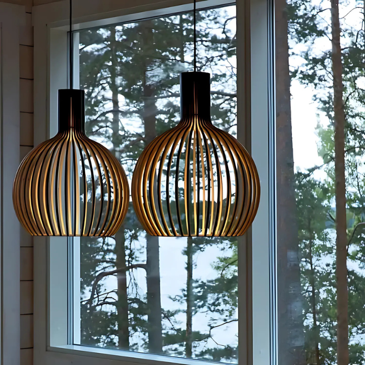 Elegancka Lampa Wisząca z Bambusa