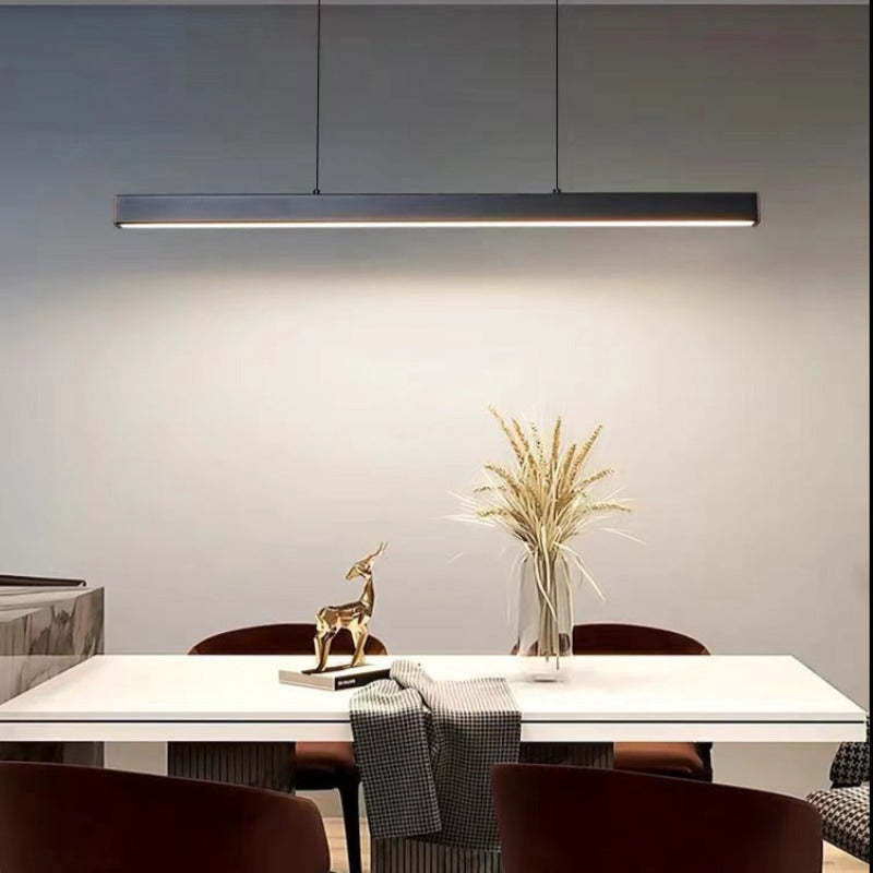Smukła designerska nowoczesna lampa wisząca LED liniowa – Funkcjonalne oświetlenie liniowe