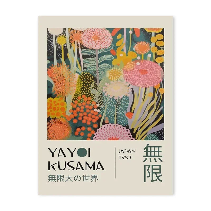 Musee d'art Moderne Art Wall by Yayoi Kusama - Kolorowy abstrakcyjny obraz na ścianę