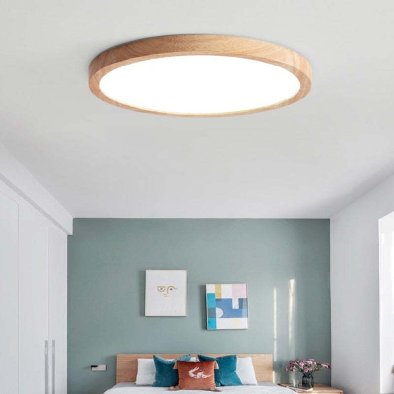 Stylowa Okrągła Lampa Sufitowa Flush Mount Nowoczesna – Minimalistyczny styl japoński