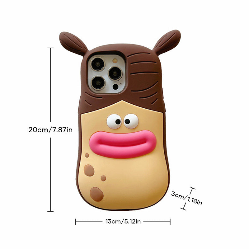 Stylowe etui na telefon z zabawnym 3D rysunkowym wzorem