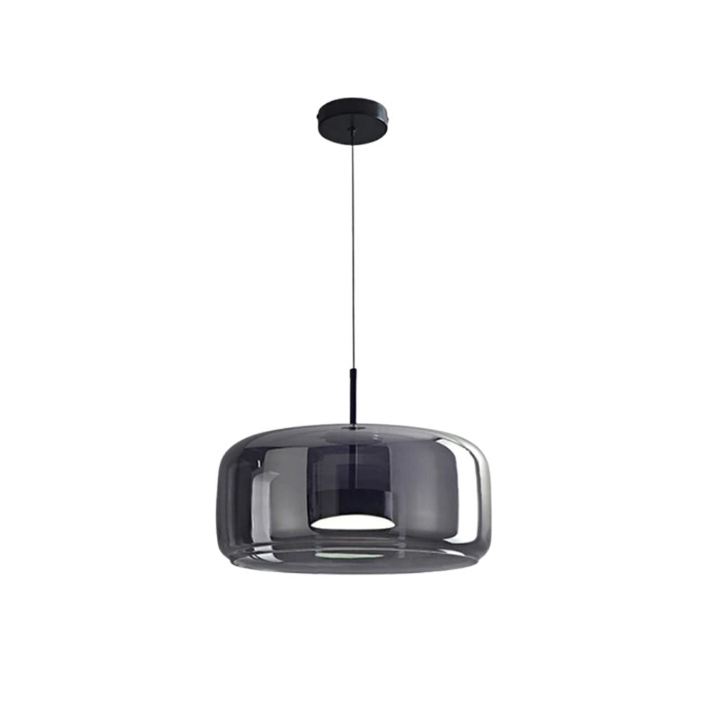 Lampa sufitowa w stylu retro z potrójnym kloszem szklanym i regulowanym oświetleniem LED