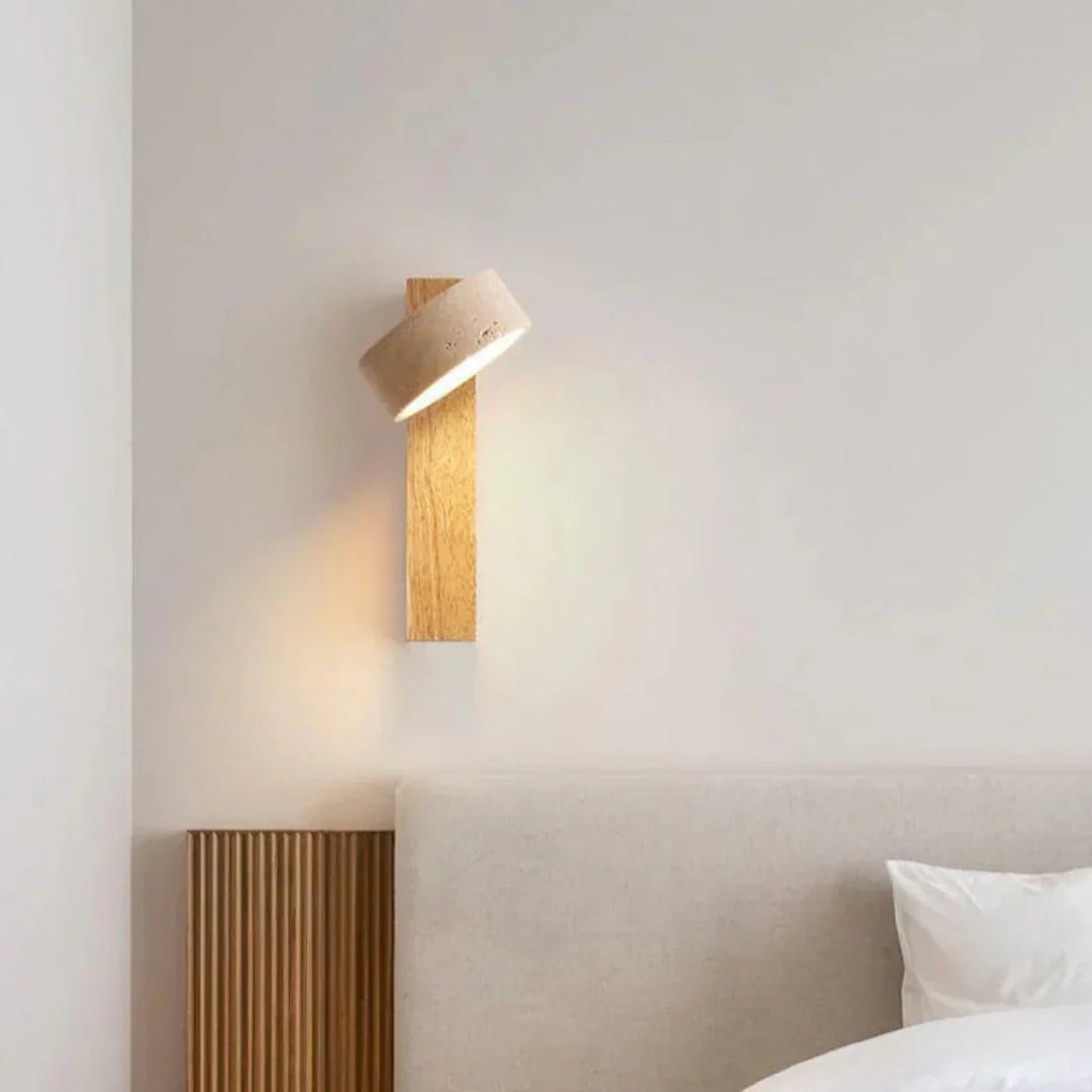 Regulowana obrotowa cylindryczna lampa ścienna kinkietowa