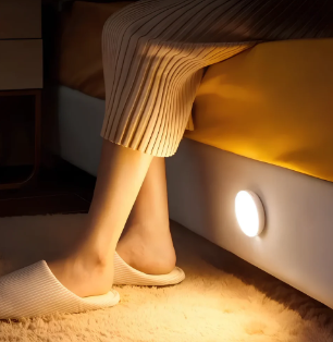 Okrągła lampa LED z czujnikiem ruchu automatyczna energooszczędna