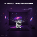 Fascynujący obracający się projektor galaktyki 360°