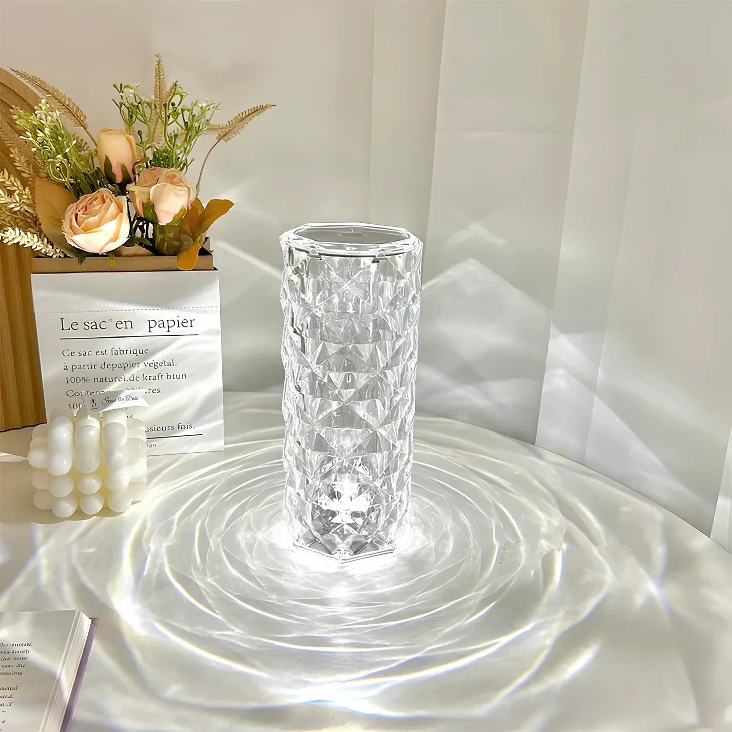 Nowoczesna lampa kryształowa z funkcją one touch