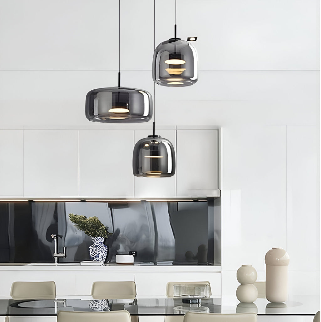 Stylowa lampa wisząca LED w stylu retro z połowy wieku