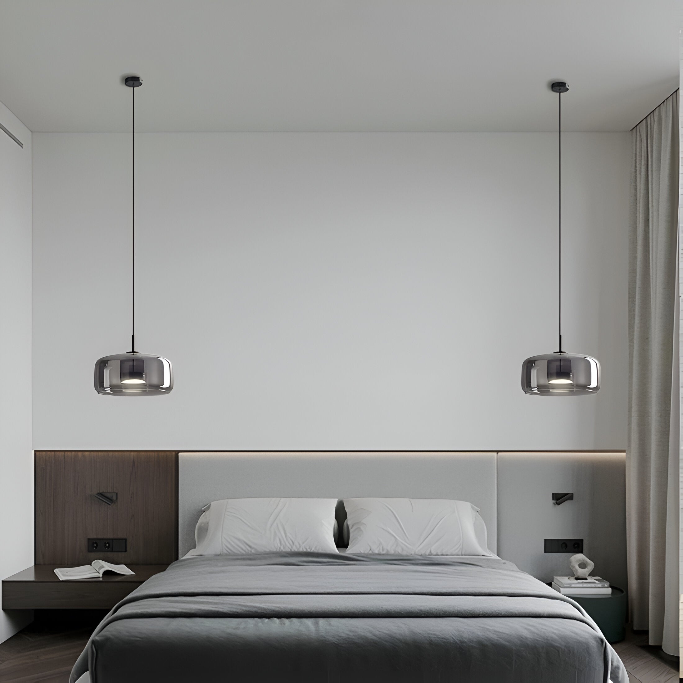 Stylowa lampa wisząca LED w stylu retro z połowy wieku