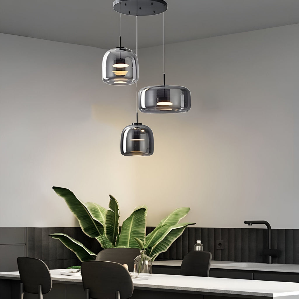 Stylowa lampa wisząca LED w stylu retro z połowy wieku
