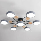 Subtelna geometryczna okrągły lampa sufitowa LED do nowoczesnych pomieszczeń