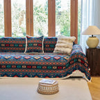 Żywe eleganckie geometryczne kolory pokrowiec na kanapę boho