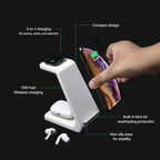 Zaawansowana bezprzewodowa stacja szybkiego ładowania 3 w 1 - Idealny dla urządzeń Apple, Samsung, Watch i AirPods