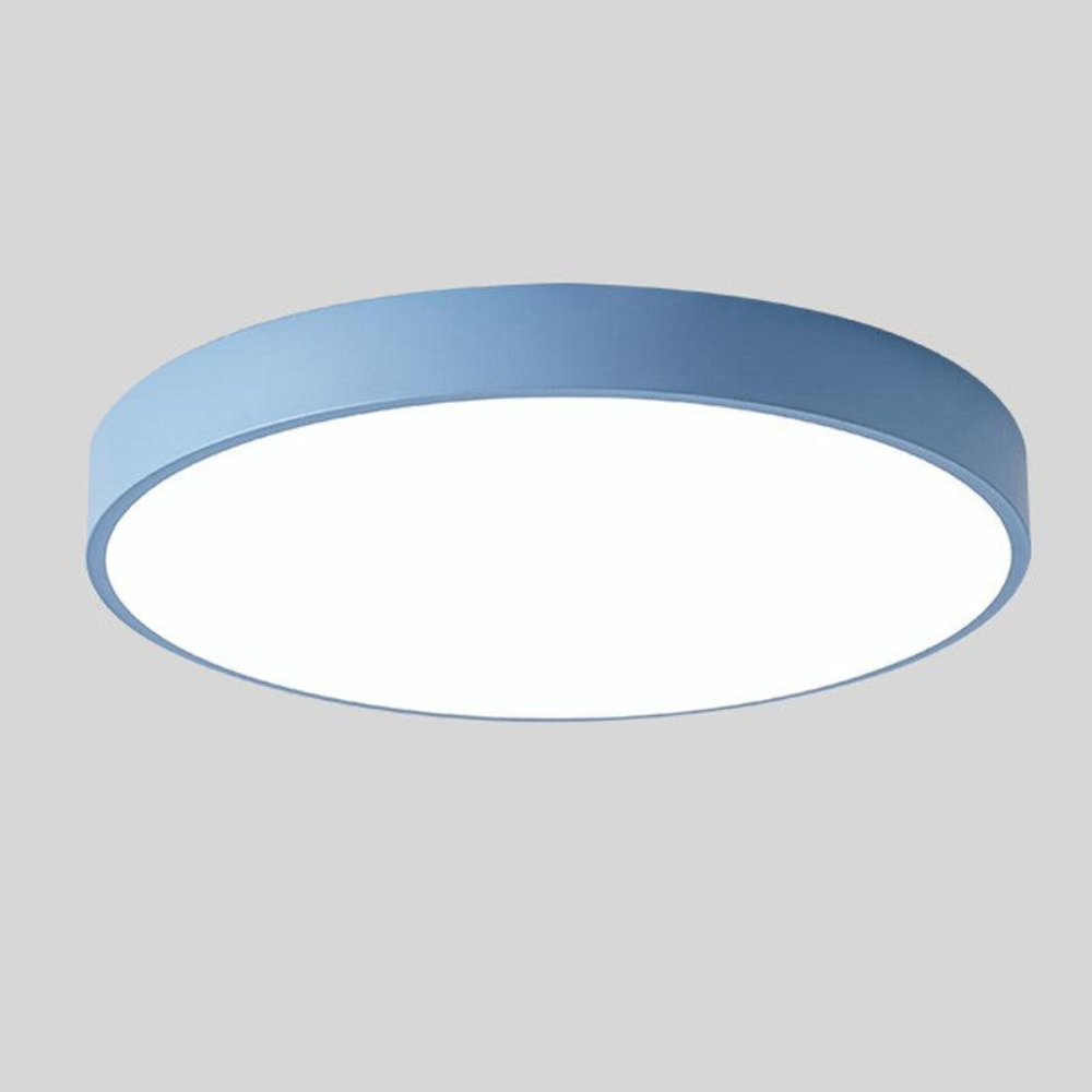 Smukła Okrągła Lampa LED Sufitowa Nowoczesna Płaska Lampa z Ciepłym Światłem