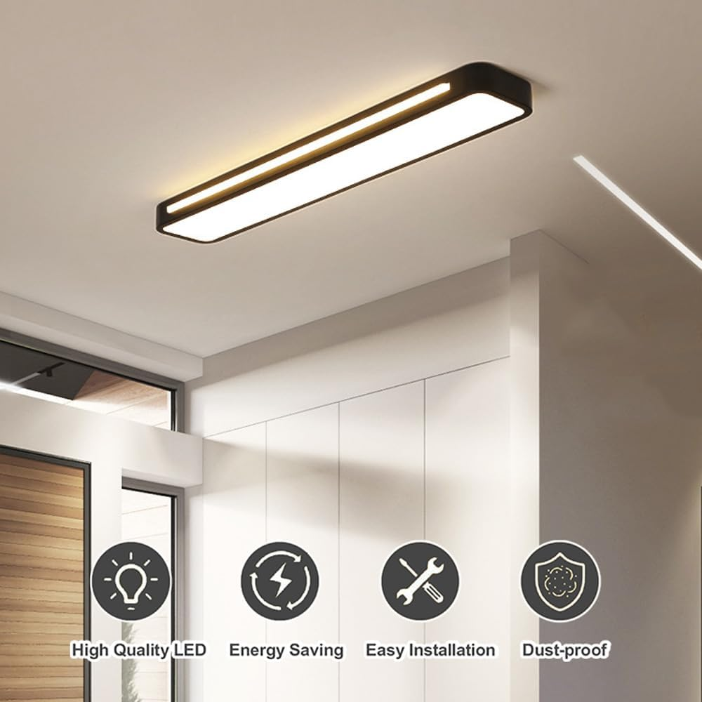 Nordycka minimalistyczna długa lampa sufitowa LED