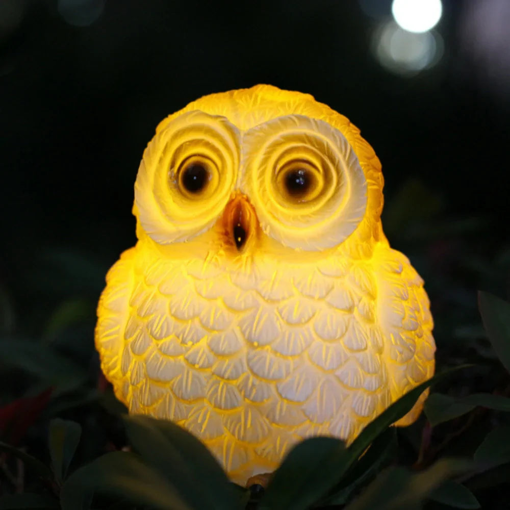 Ozdobna lampa ogrodowa LED z motywem zwierzęcym, zasilana energią słoneczną