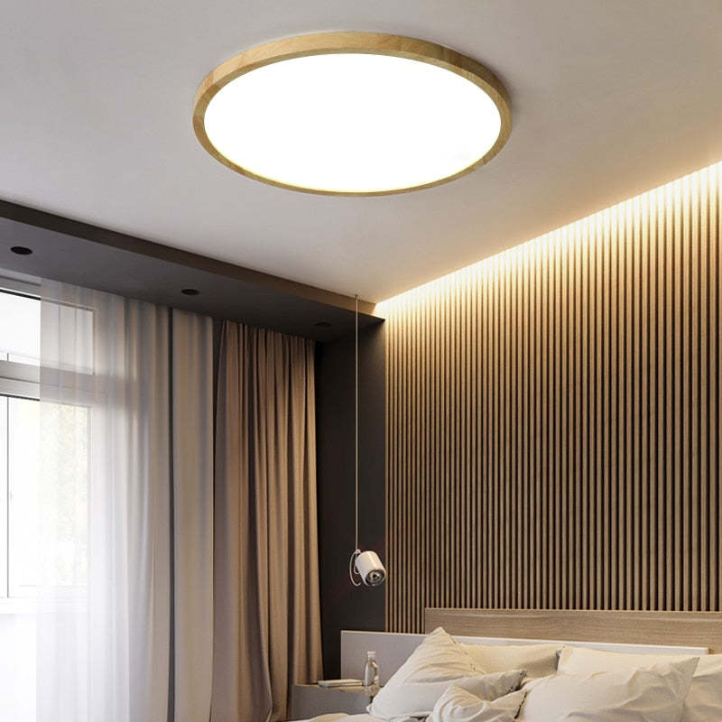 Stylowa Okrągła Lampa Sufitowa Flush Mount Nowoczesna – Minimalistyczny styl japoński