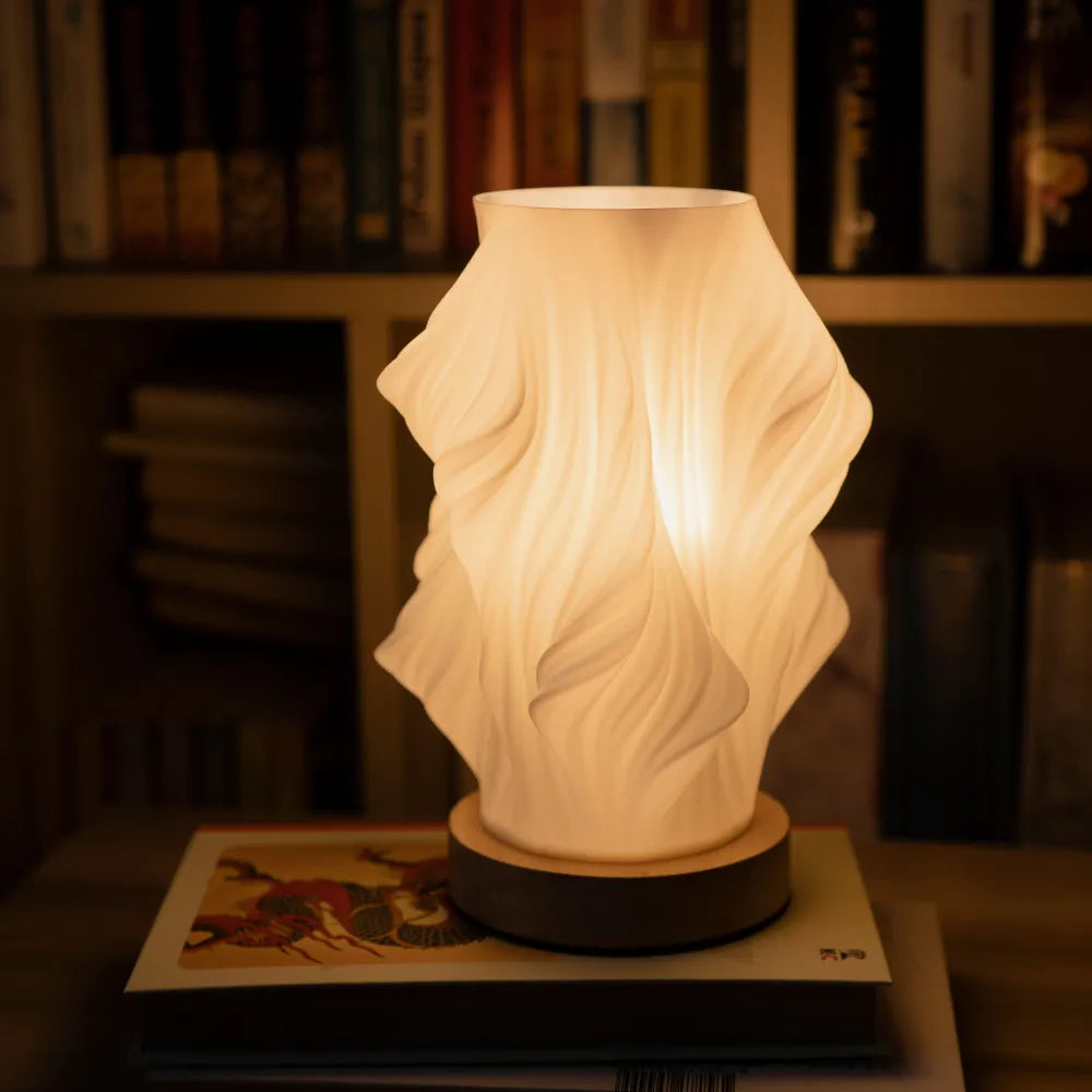 Nowoczesna lampa stołowa wave crest LED oświetlenie dekoracyjne