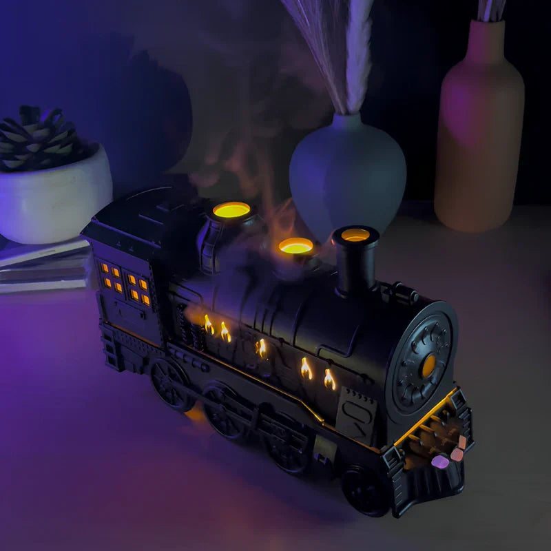 Stylowy parowy dyfuzor aromatycznej lokomotywy
