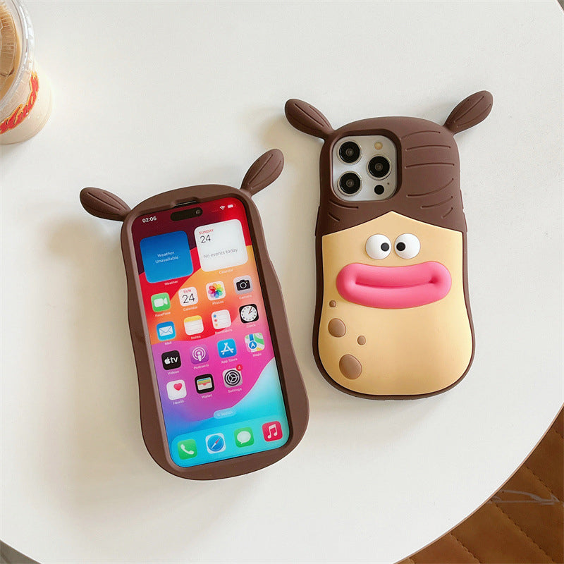 Stylowe etui na telefon z zabawnym 3D rysunkowym wzorem